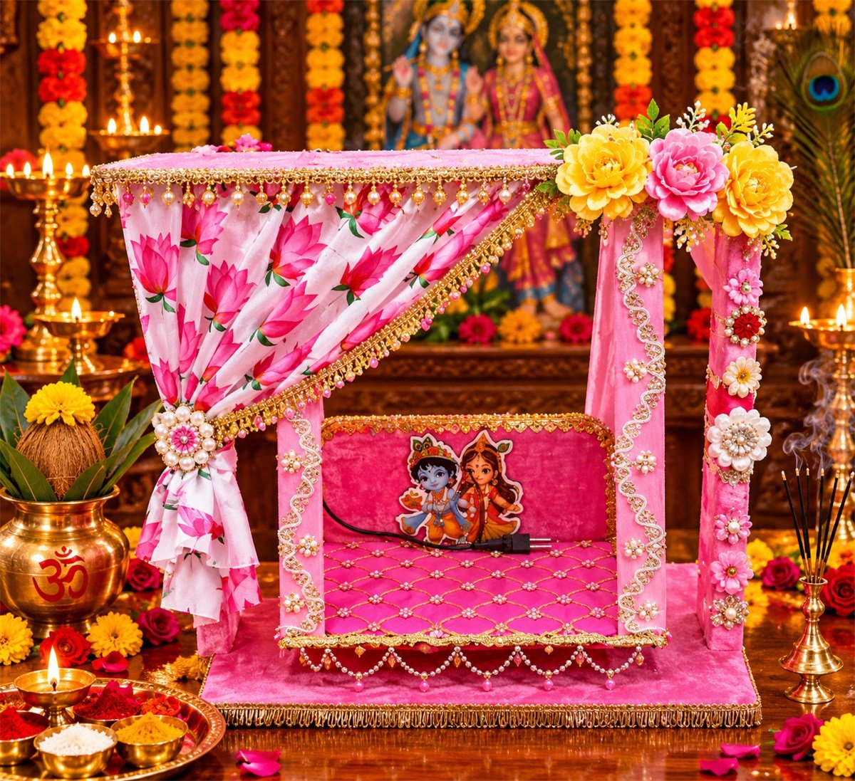 Artisan Wood Carving Jhula